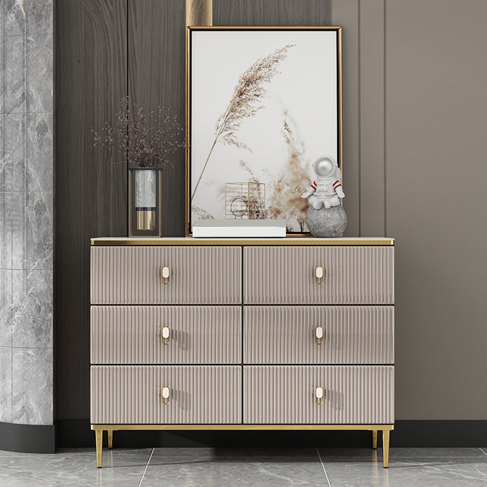 Classic Glam Dresser Wooden Storage Chest Dresser with 6 Drawers
