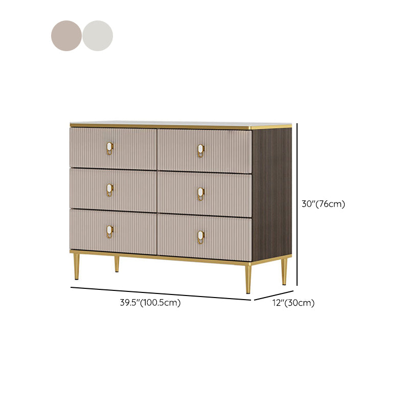 Classic Glam Dresser Wooden Storage Chest Dresser with 6 Drawers