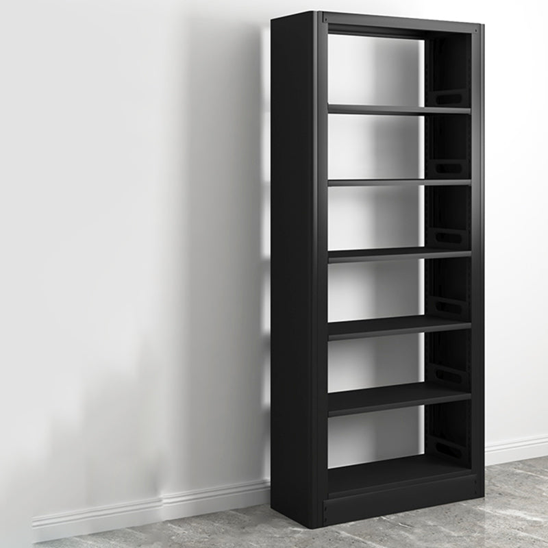 Modern Open Back Bookshelf Standard Metal Bookcase with Shelves
