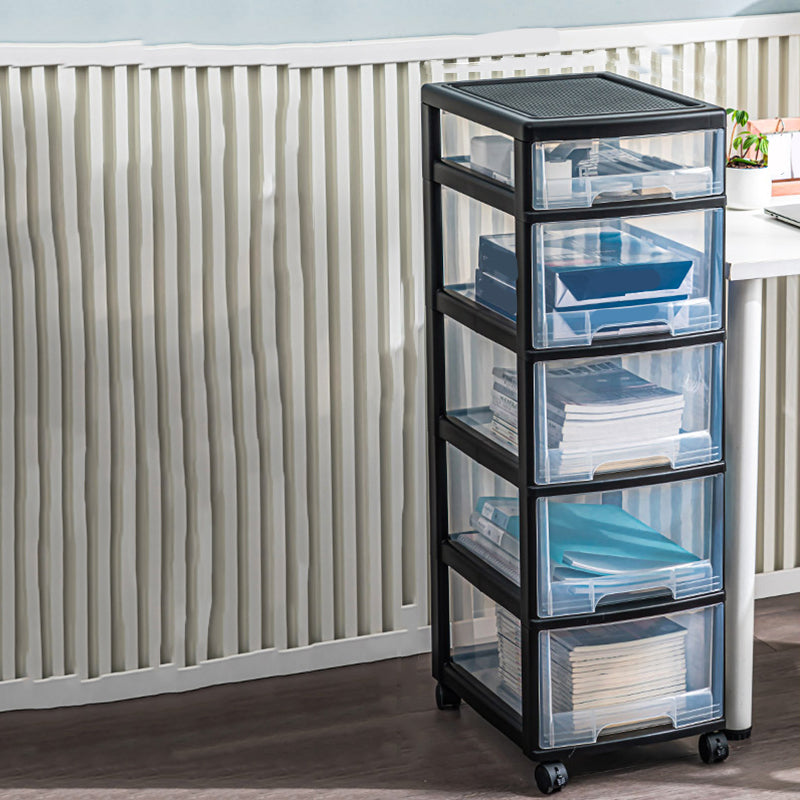 Vertical Transparent Filing Cabinet Modern Plastic File Cabinet