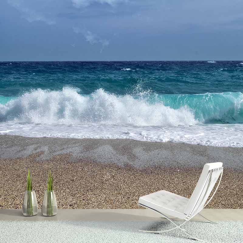 Photography Sea Pattern Mildew Resistant Wall Mural Tropical Non-Pasted