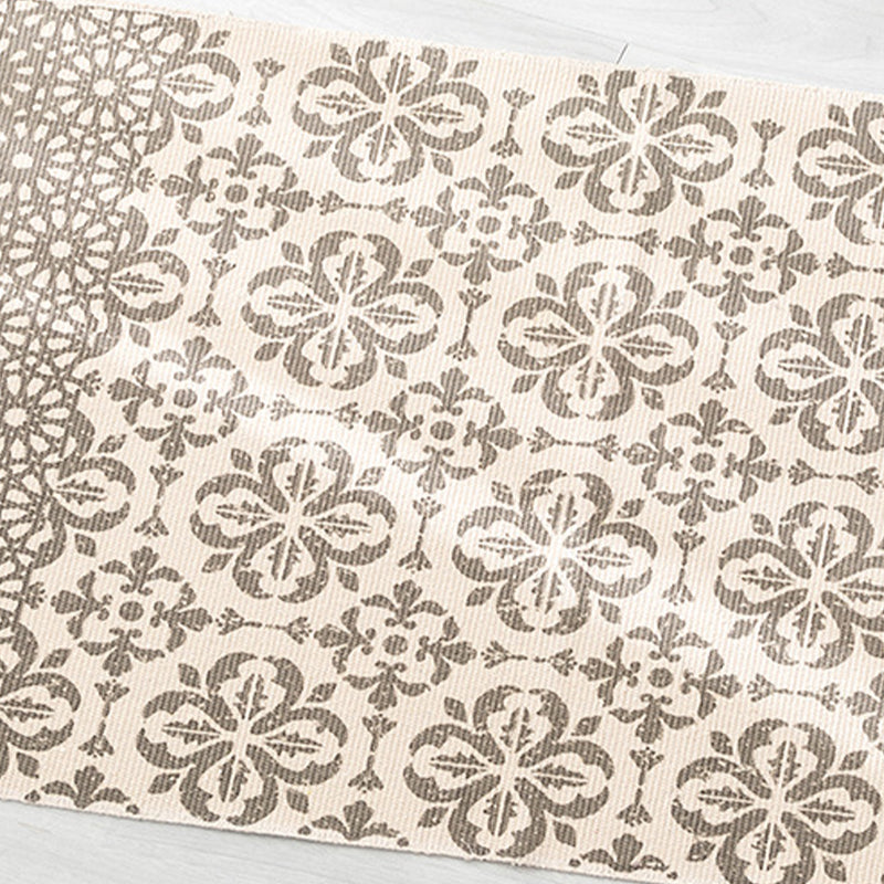 Contemporary Carpet Geometric Print Cotton Linen Area Carpet Rectangle Bedroom Tassel Rug