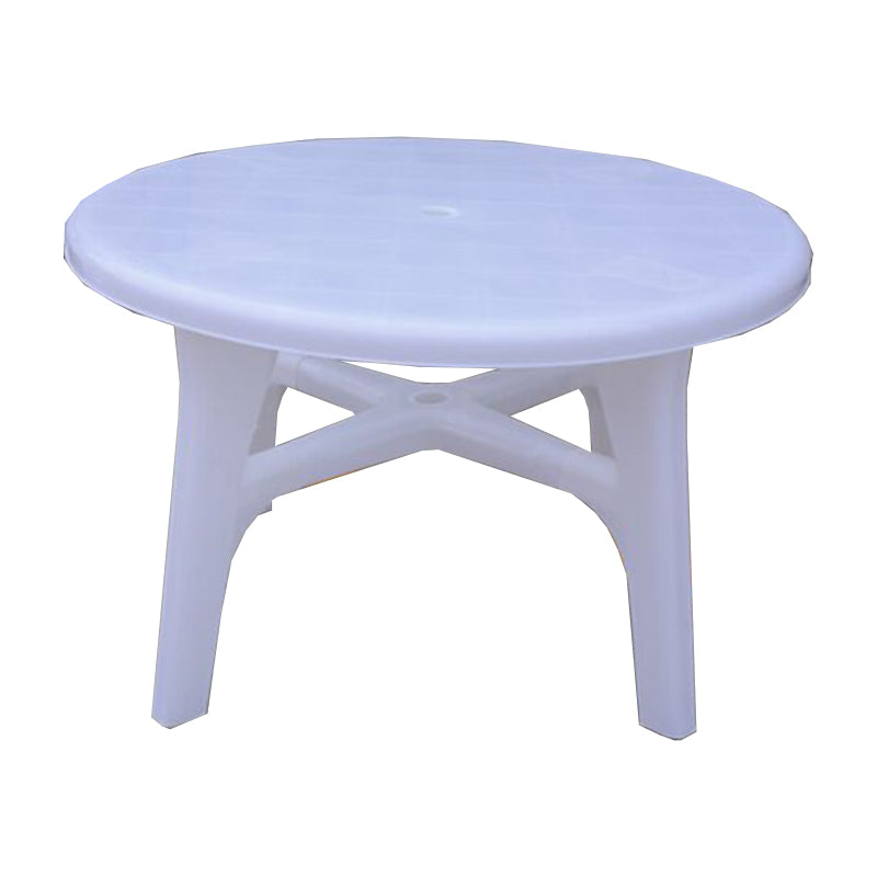 Water Resistant Plastic Patio Table with Umbrella Hole in Rectangle/Round