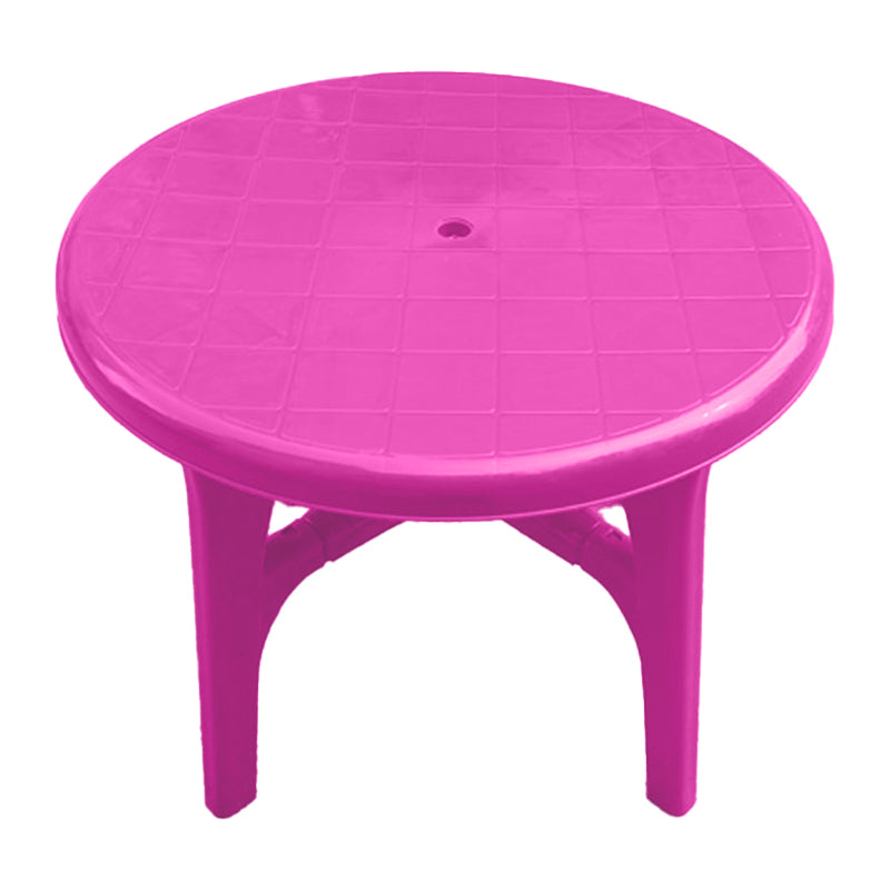 Water Resistant Plastic Patio Table with Umbrella Hole in Rectangle/Round