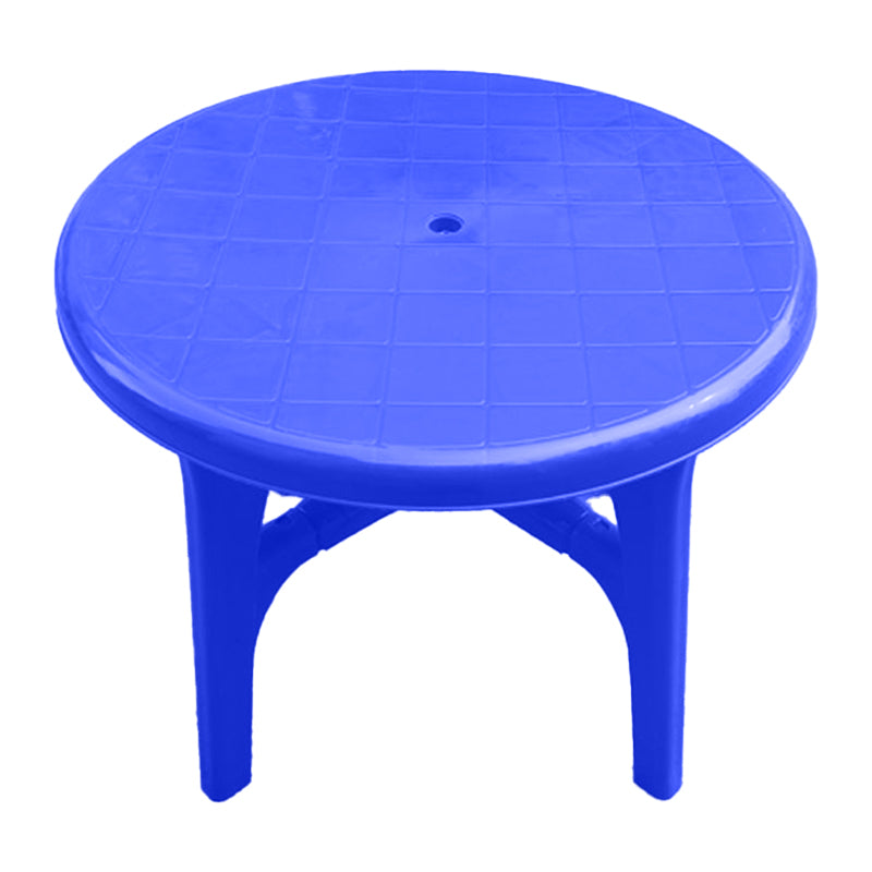 Water Resistant Plastic Patio Table with Umbrella Hole in Rectangle/Round
