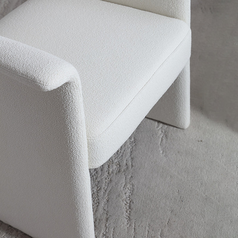 Modern Style Arm Chair Faux Leather Open Back Dining Chair for Dining Room