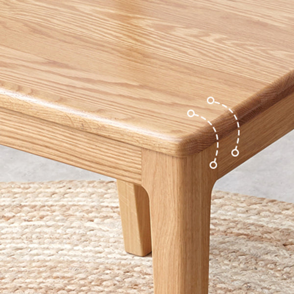 Nordic Armless Backrest Wood Chair with Wooden Legs for Dining Room