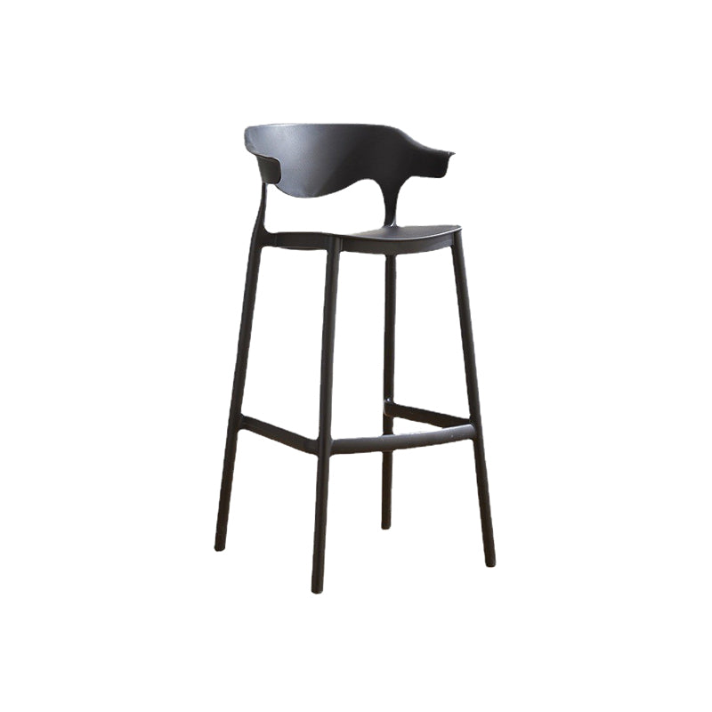 Contemporary Acrylic Bar Stools Indoor Low Back Counter Chair