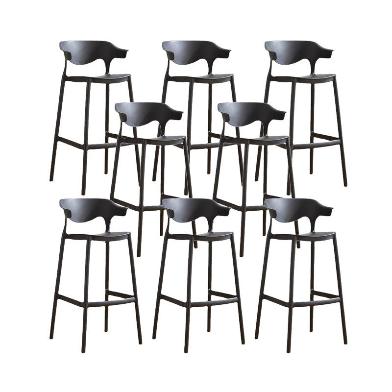 Contemporary Acrylic Bar Stools Indoor Low Back Counter Chair