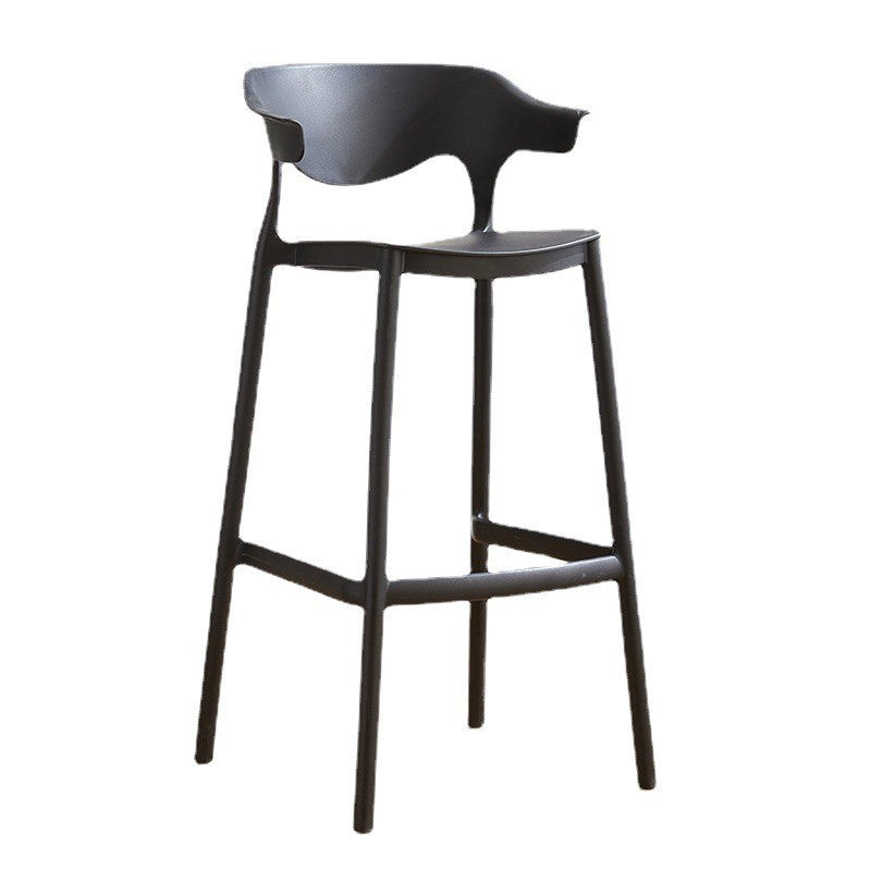 Contemporary Acrylic Bar Stools Indoor Low Back Counter Chair
