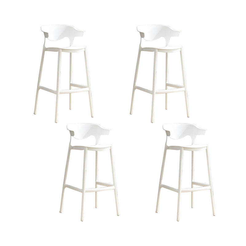 Contemporary Acrylic Bar Stools Indoor Low Back Counter Chair