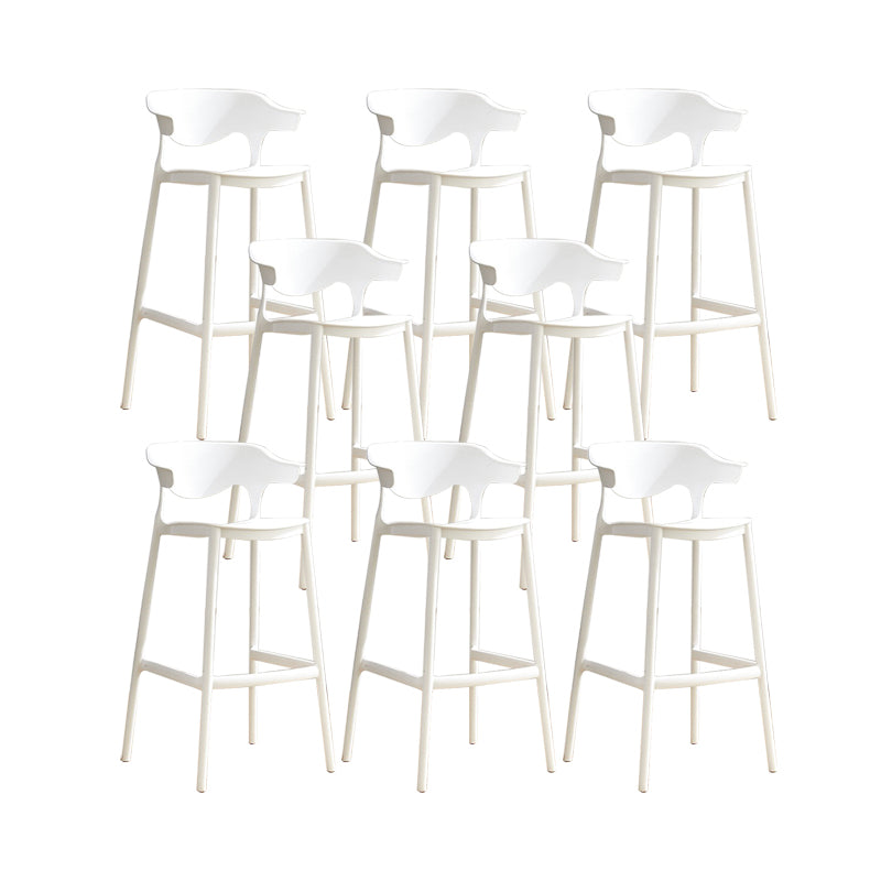 Contemporary Acrylic Bar Stools Indoor Low Back Counter Chair