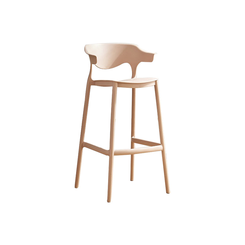 Contemporary Acrylic Bar Stools Indoor Low Back Counter Chair