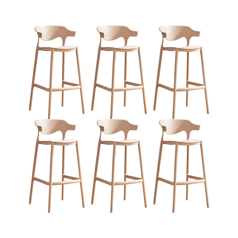 Contemporary Acrylic Bar Stools Indoor Low Back Counter Chair