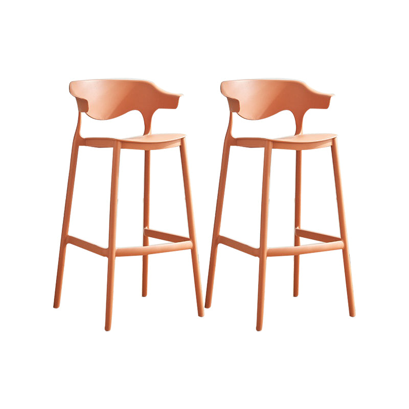 Contemporary Acrylic Bar Stools Indoor Low Back Counter Chair