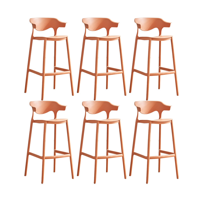 Contemporary Acrylic Bar Stools Indoor Low Back Counter Chair