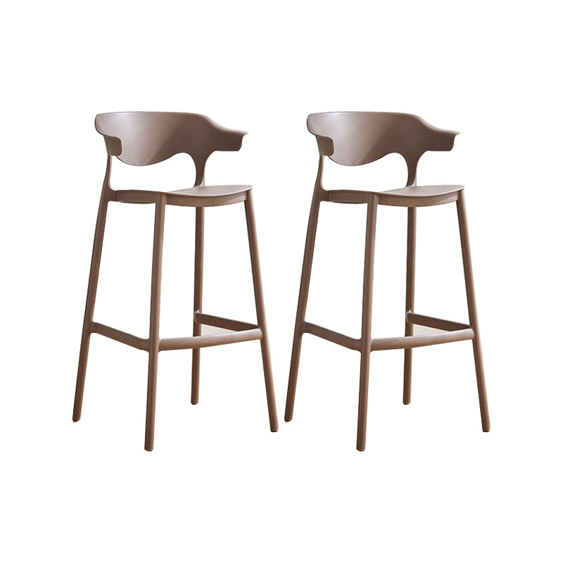 Contemporary Acrylic Bar Stools Indoor Low Back Counter Chair
