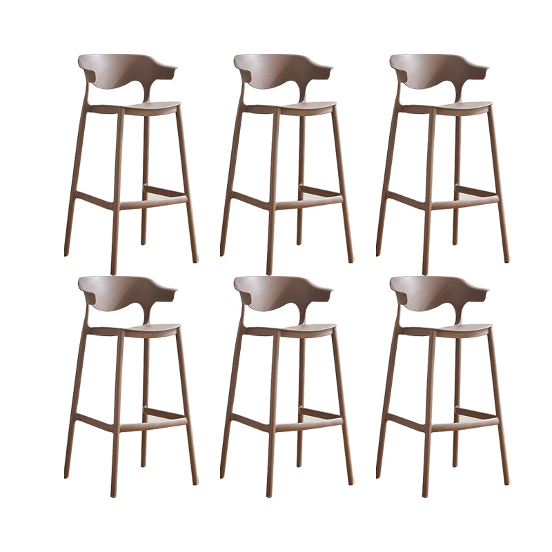 Contemporary Acrylic Bar Stools Indoor Low Back Counter Chair