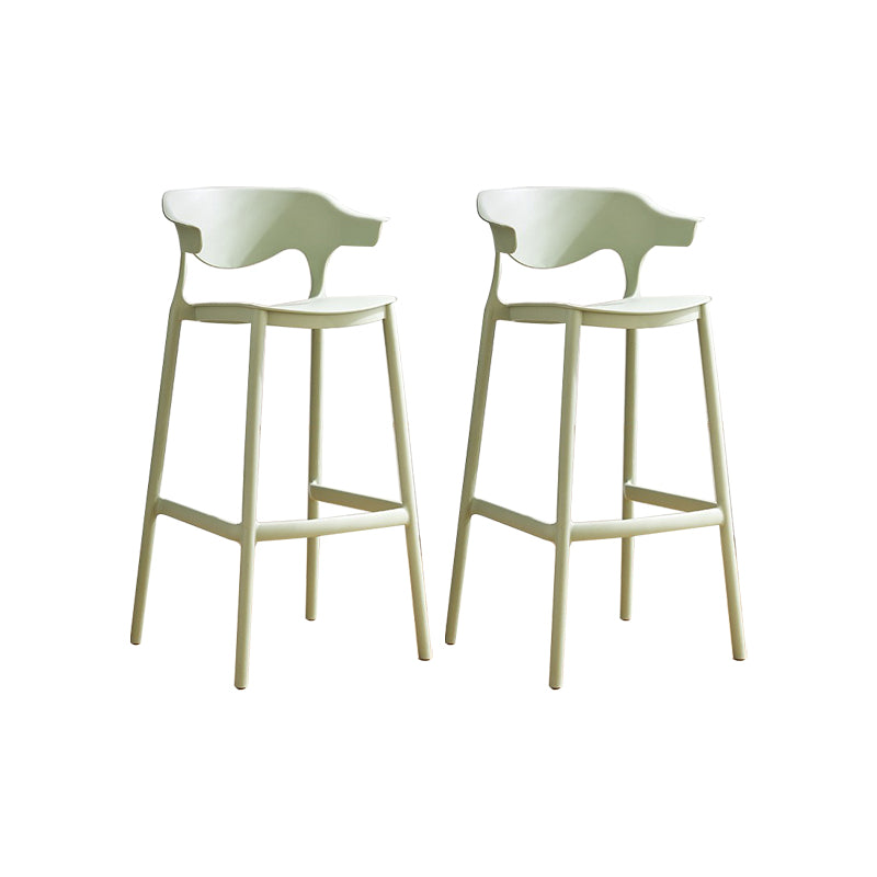 Contemporary Acrylic Bar Stools Indoor Low Back Counter Chair