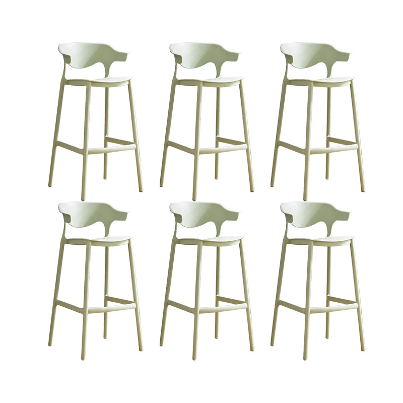 Contemporary Acrylic Bar Stools Indoor Low Back Counter Chair