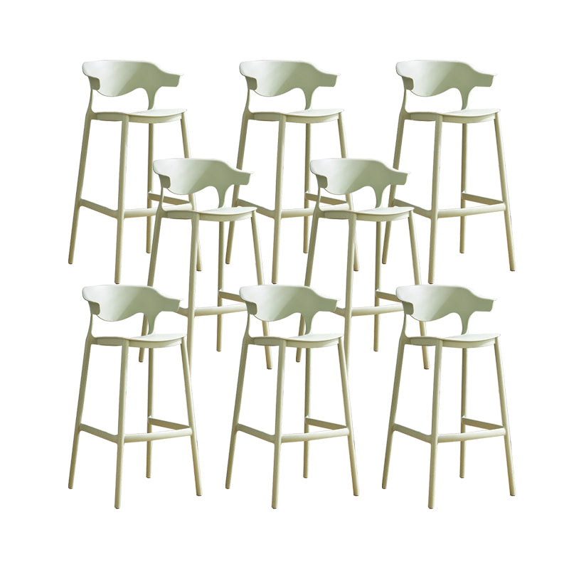 Contemporary Acrylic Bar Stools Indoor Low Back Counter Chair