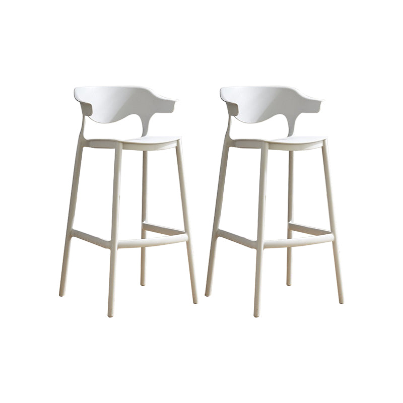 Contemporary Acrylic Bar Stools Indoor Low Back Counter Chair