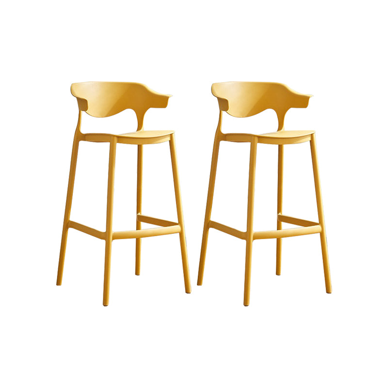 Contemporary Acrylic Bar Stools Indoor Low Back Counter Chair