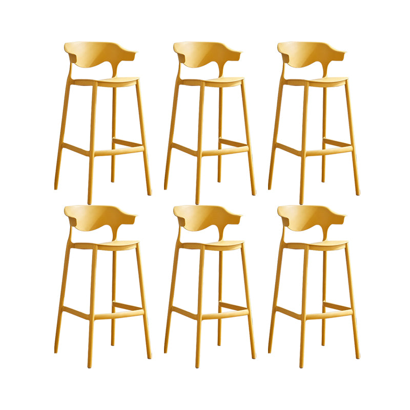 Contemporary Acrylic Bar Stools Indoor Low Back Counter Chair