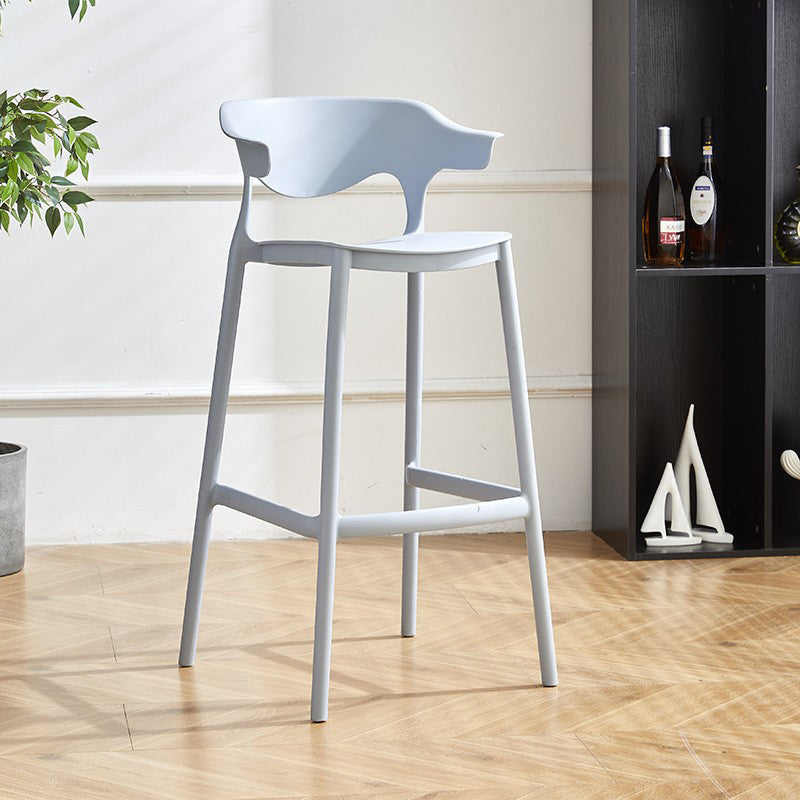 Contemporary Acrylic Bar Stools Indoor Low Back Counter Chair