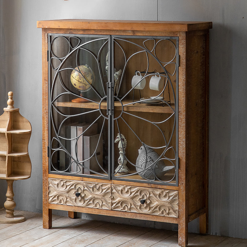 Modern Sideboard Solid Wood Sideboard Cabinet with Doors for Dining Room