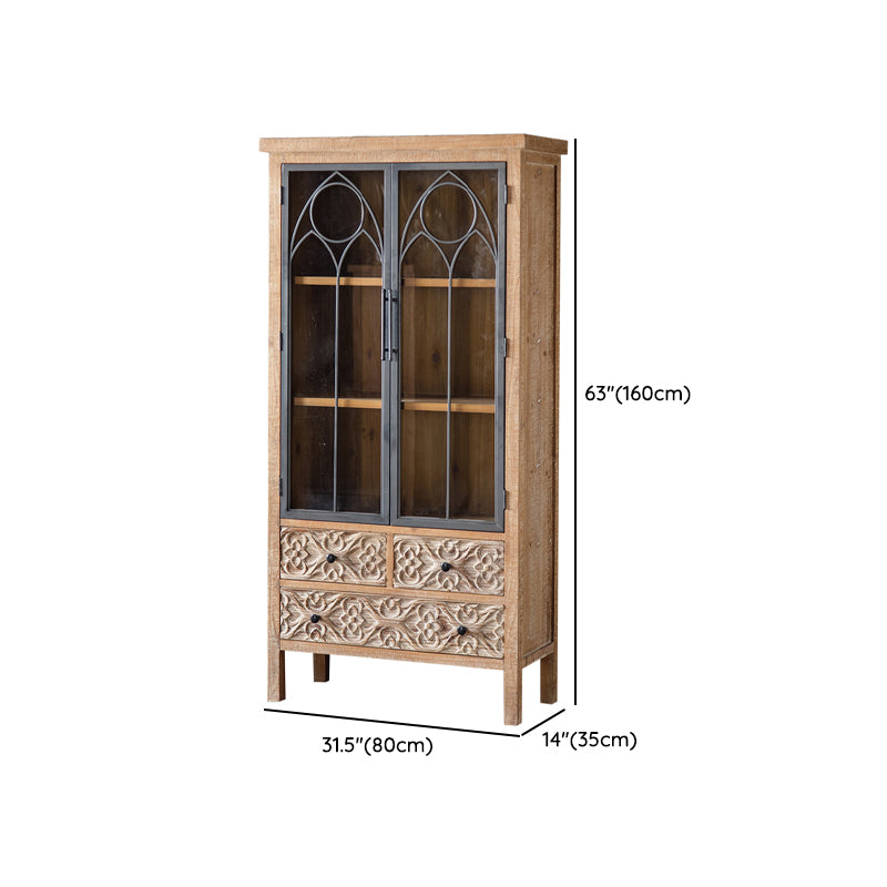 Modern Sideboard Solid Wood Sideboard Cabinet with Doors for Dining Room