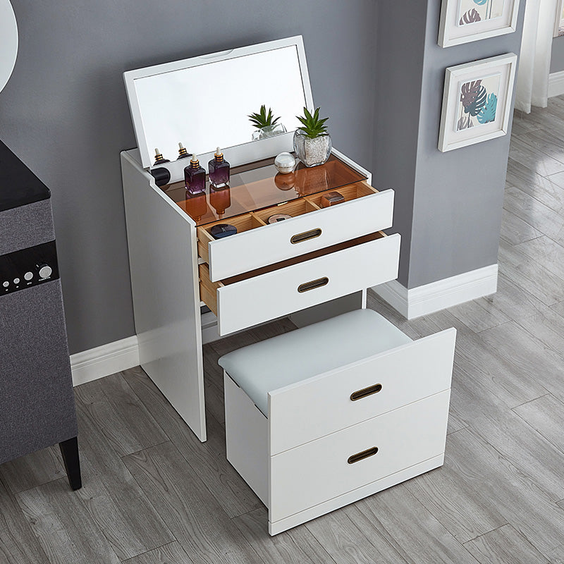 Traditions With Drawer Oak Mirror With Stool Vanity Dressing Table