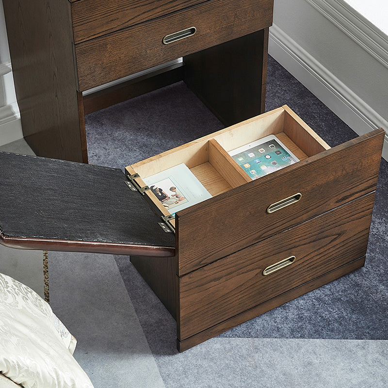 Traditions With Drawer Oak Mirror With Stool Vanity Dressing Table