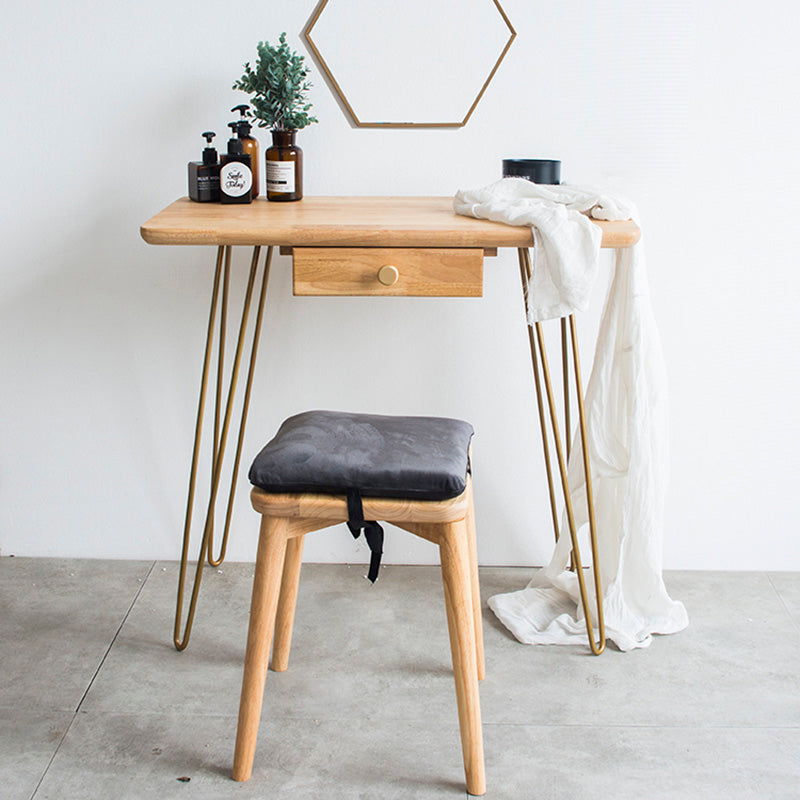 Modern Natural Solid Wood With Drawer Bedroom Makeup Vanity Desk