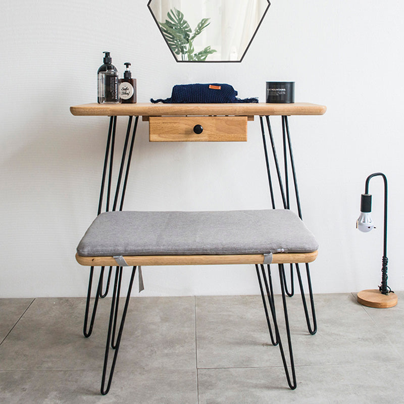 Modern Natural Solid Wood With Drawer Bedroom Makeup Vanity Desk