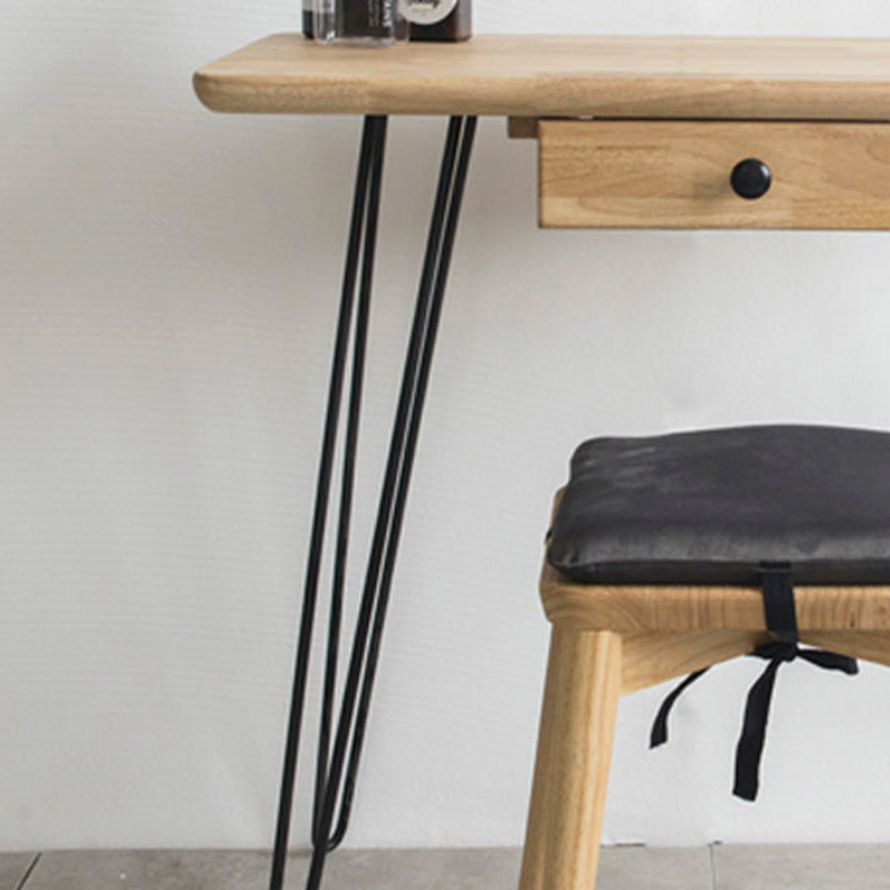 Modern Natural Solid Wood With Drawer Bedroom Makeup Vanity Desk