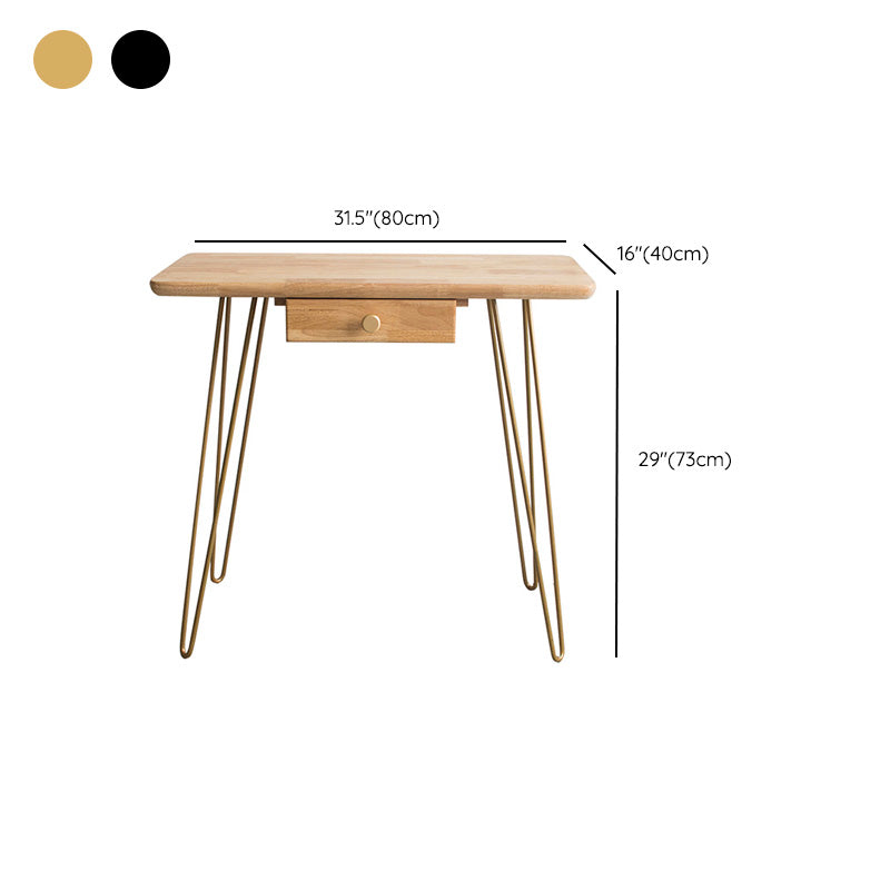 Modern Natural Solid Wood With Drawer Bedroom Makeup Vanity Desk