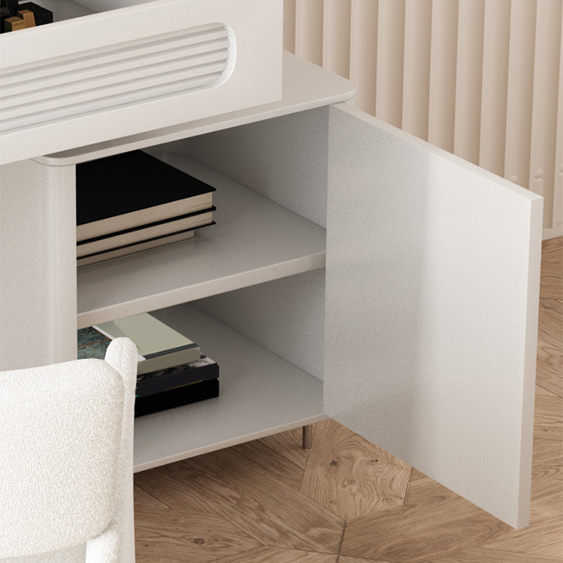 Modern With Drawer Solid Wood White Bedroom Makeup Vanity Desk