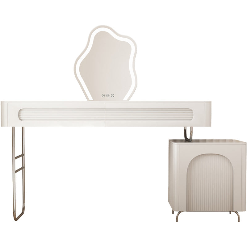 Modern With Drawer Solid Wood White Bedroom Makeup Vanity Desk