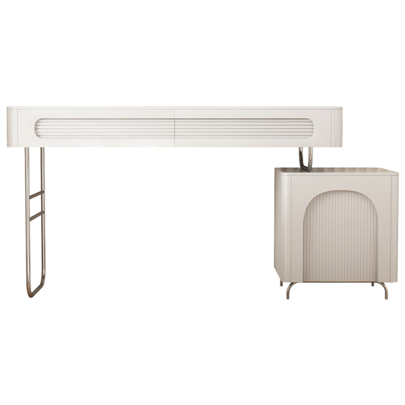 Modern With Drawer Solid Wood White Bedroom Makeup Vanity Desk