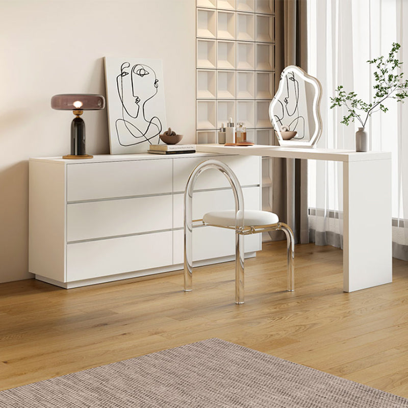 Modern Wooden Standing With Drawer White Bedroom Vanity Dressing Table