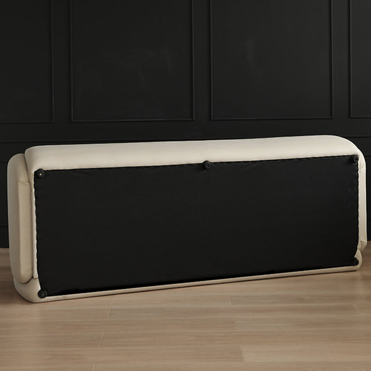 Contemporary Recessed Arm Sofa Tight Back for Living Room in Beige