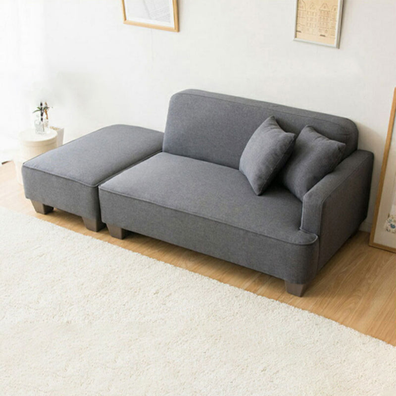 Square Arm Sectionals Contemporary 43.3" L Loveseat with Footrest