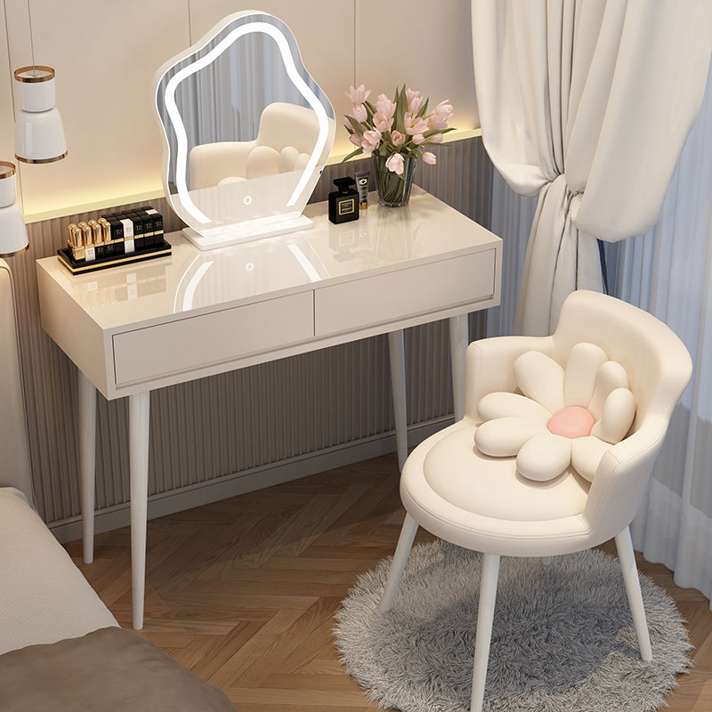 Contemporary Wooden Make-up Vanity in Grey/White With Drawer