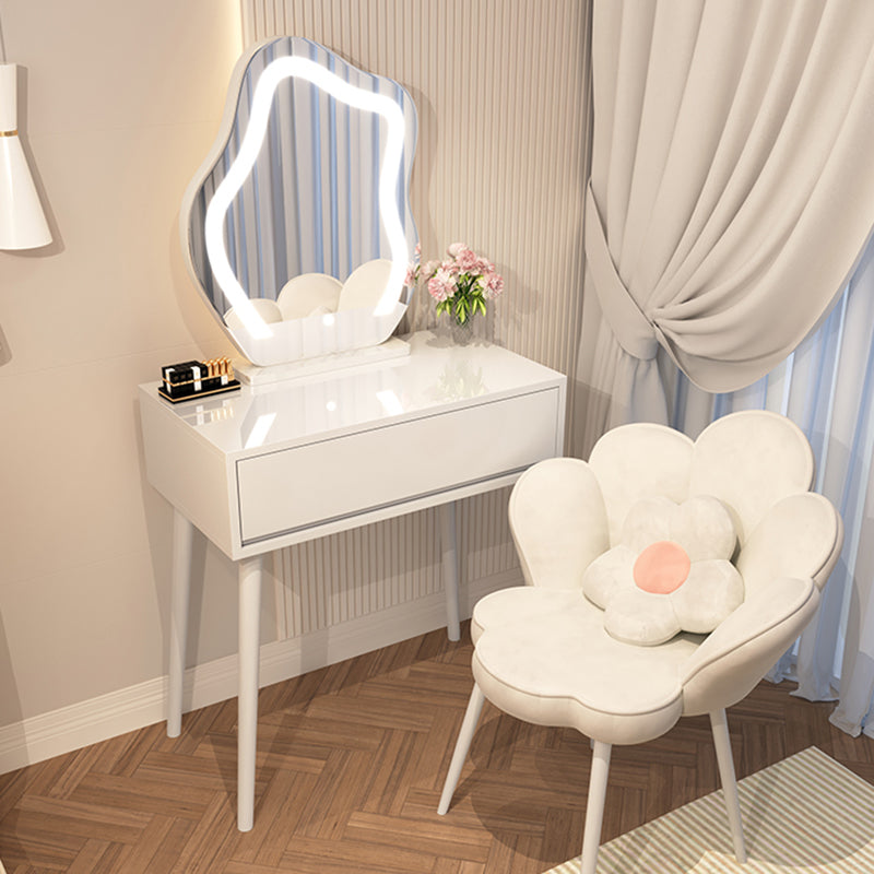 Contemporary Wooden Makeup Vanity Desk Table with Storage Drawers