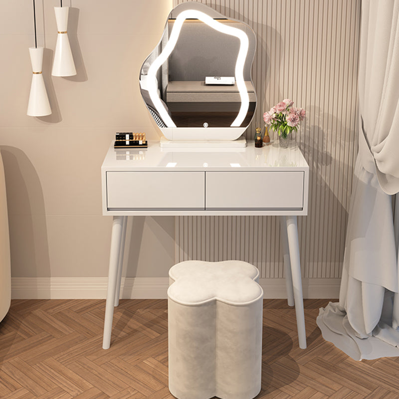 Contemporary Wooden Makeup Vanity Desk Table with Storage Drawers
