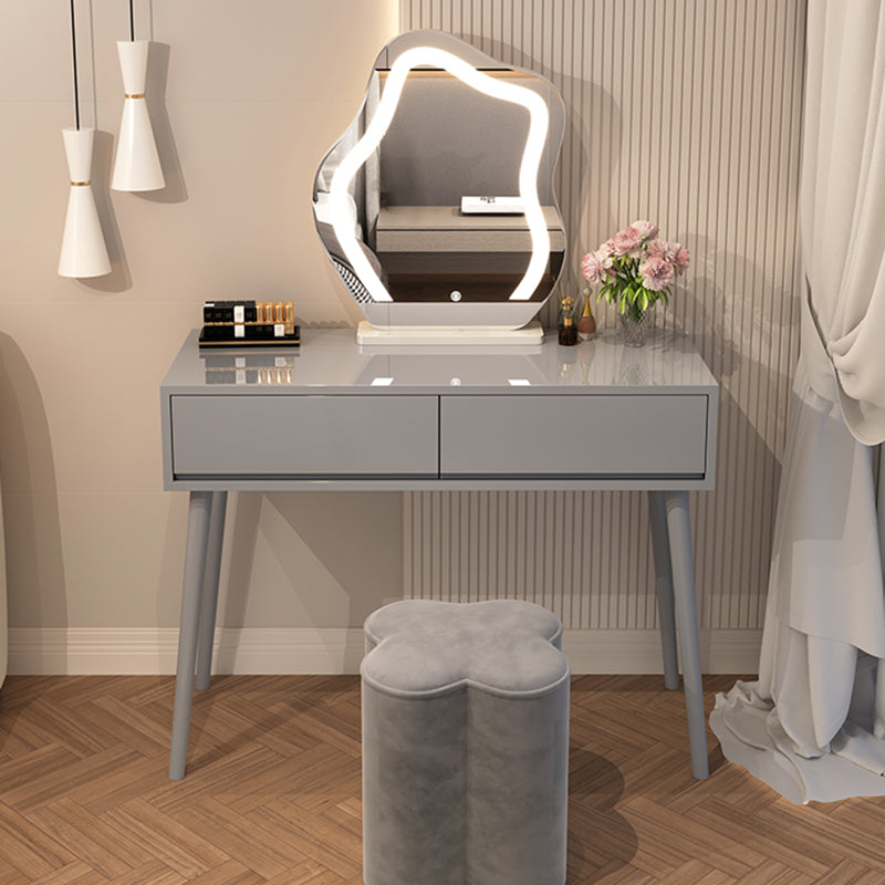 Contemporary Wooden Makeup Vanity Desk Table with Storage Drawers