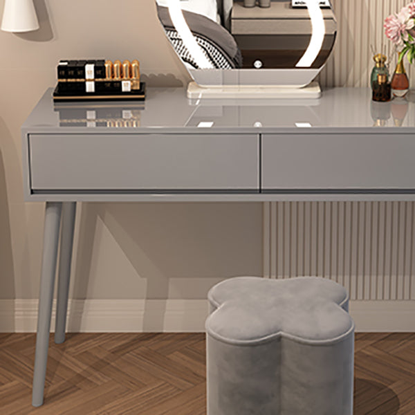 Contemporary Wooden Makeup Vanity Desk Table with Storage Drawers