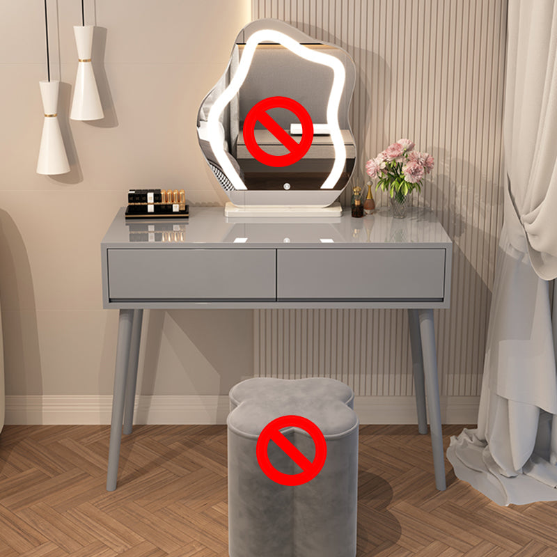 Contemporary Wooden Makeup Vanity Desk Table with Storage Drawers