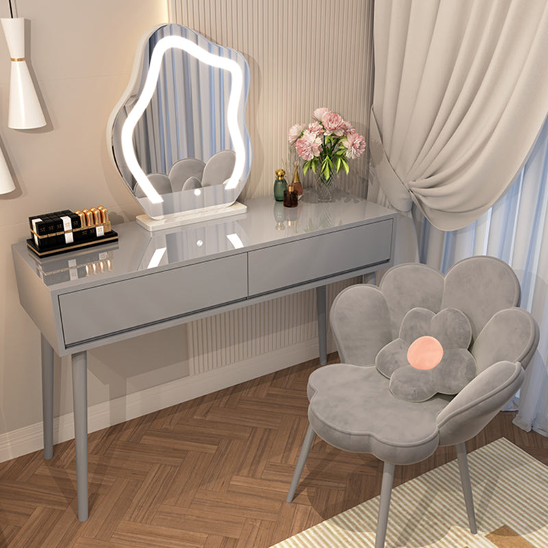 Contemporary Wooden Makeup Vanity Desk Table with Storage Drawers